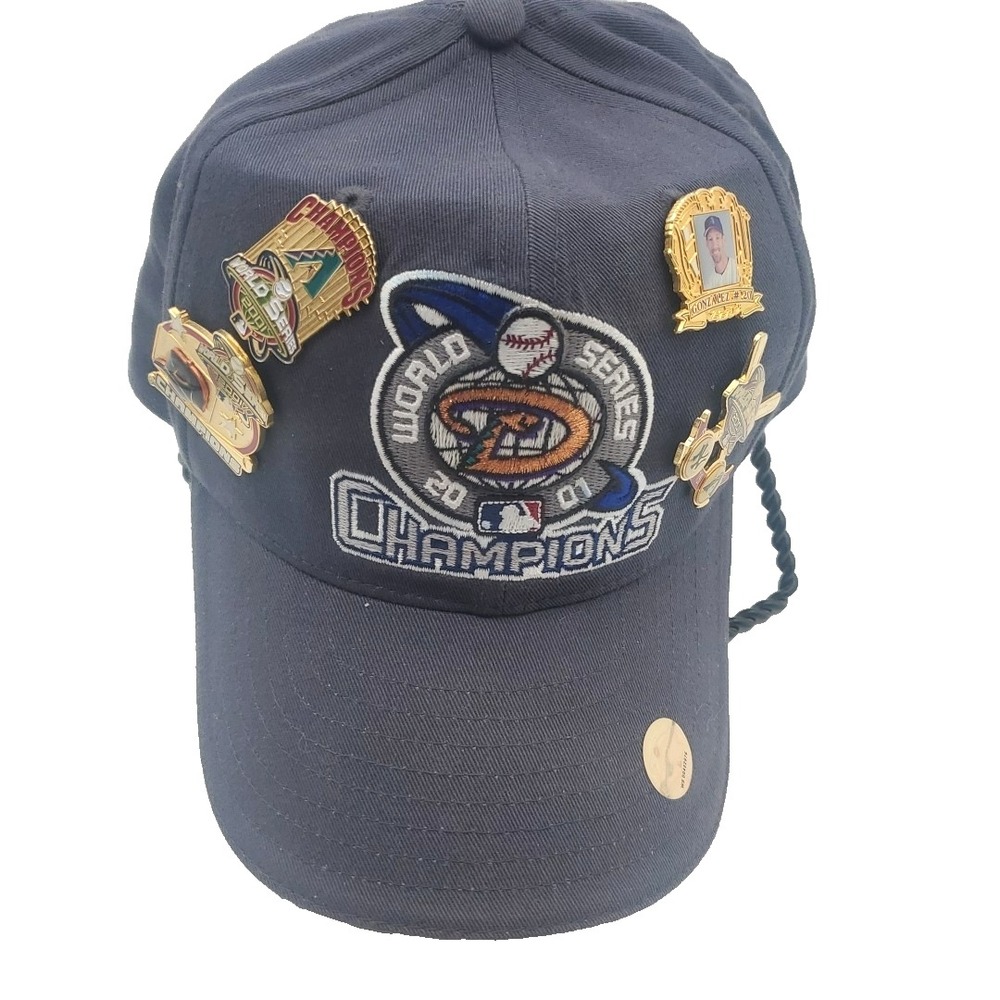 2001‎ World Series AZ Champions New Era Official Locker Room Hat Cap with pins
